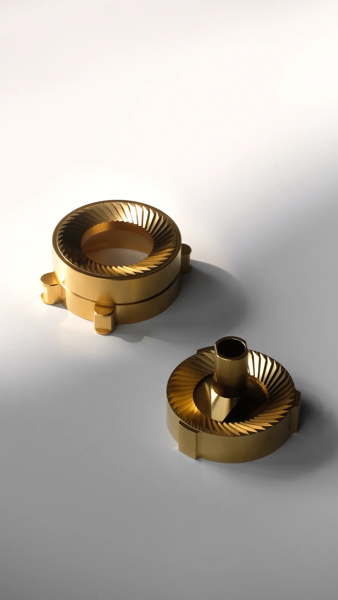 Supernova Gold Titanium Coated 58mm Flat Burrs for VS6 Grinder - Image 2